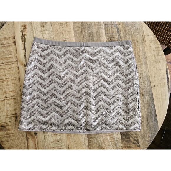 Promod Sequin Mini Skirt Women's Size 38/6 Party Boho Cocktail Festival Glam - Picture 4 of 10